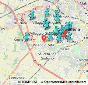 Mappa Via Vincenzo Cascariolo, 41126 Modena MO, Italia (1.6905)