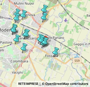 Mappa Via Francesco Malipiero, 41122 Modena MO, Italia (1.935)