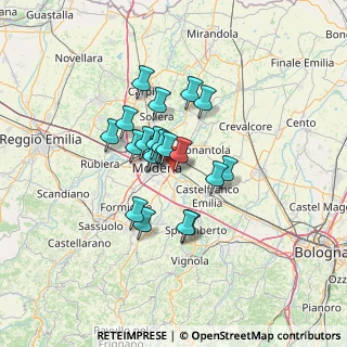 Mappa Via Francesco Malipiero, 41122 Modena MO, Italia (9.7265)