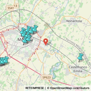 Mappa Via dei Tornitori, 41122 Modena MO, Italia (5.86923)