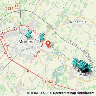 Mappa Via dei Tornitori, 41122 Modena MO, Italia (7.069)