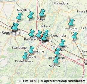 Mappa Via Filippino Lippi, 41124 Modena MO, Italia (15.5375)