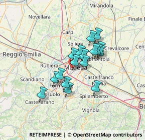 Mappa Via Filippino Lippi, 41124 Modena MO, Italia (9.45444)