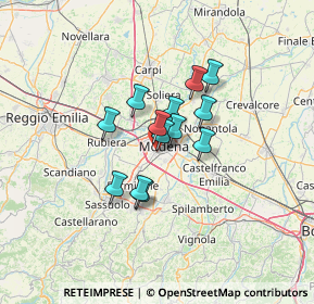 Mappa Via Filippino Lippi, 41124 Modena MO, Italia (8.68769)