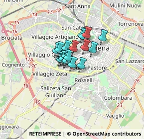 Mappa Via Filippino Lippi, 41124 Modena MO, Italia (0.894)