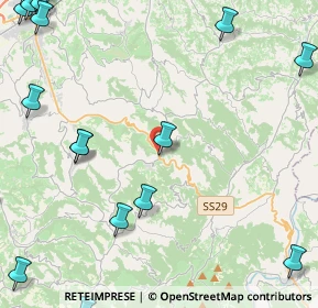 Mappa SP429 Savona-Alba, 12050 Benevello CN, Italia (7.375)