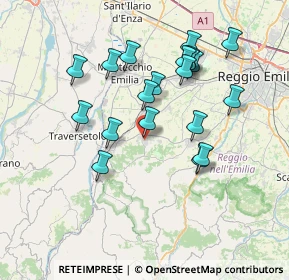 Mappa Via Giovanni Pascoli, 42020 Quattro Castella RE, Italia (7.0115)
