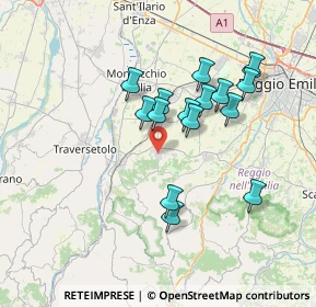 Mappa Via Giovanni Pascoli, 42020 Quattro Castella RE, Italia (6.22267)