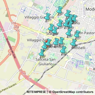 Mappa Via Costanzo Varoli, 41126 Modena MO, Italia (0.9625)