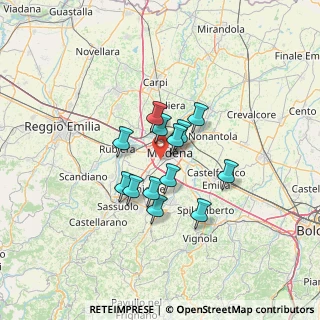 Mappa Via Costanzo Varoli, 41126 Modena MO, Italia (9.61615)