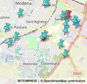 Mappa Via Pegli, 41125 Modena MO, Italia (1.3375)