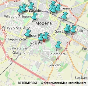 Mappa Via Bartolomeo de Polli, 41125 Modena MO, Italia (2.20875)