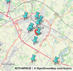 Mappa Via Tolmezzo, 41125 Modena MO, Italia (4.13167)