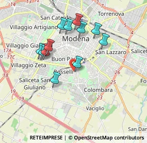 Mappa Via Tolmezzo, 41125 Modena MO, Italia (1.73333)