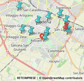 Mappa Via Tolmezzo, 41125 Modena MO, Italia (1.90364)