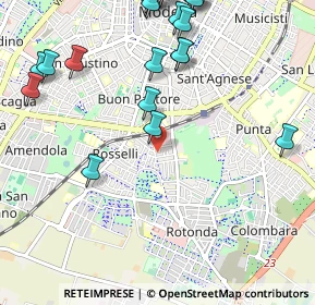 Mappa Via Tolmezzo, 41125 Modena MO, Italia (1.3845)