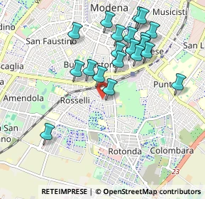 Mappa Via Tolmezzo, 41125 Modena MO, Italia (0.9685)