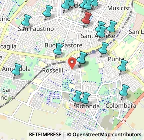 Mappa Via Tolmezzo, 41125 Modena MO, Italia (1.2135)