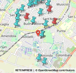 Mappa Via Tolmezzo, 41125 Modena MO, Italia (1.2045)