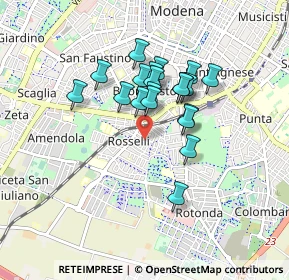 Mappa Via Asiago, 41125 Modena MO, Italia (0.683)