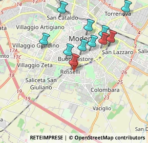 Mappa Via Asiago, 41125 Modena MO, Italia (1.86364)