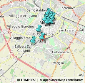 Mappa Via Asiago, 41125 Modena MO, Italia (1.53933)