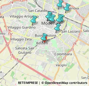 Mappa Via Asiago, 41125 Modena MO, Italia (1.93727)