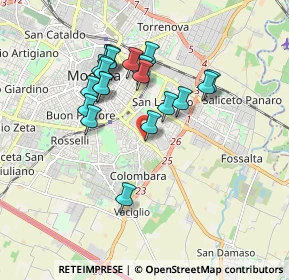 Mappa Via Vignolese, 41125 Modena MO, Italia (1.619)