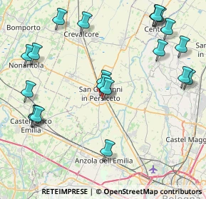 Mappa Via Massarenti, 40017 San Giovanni In Persiceto BO, Italia (10.3655)