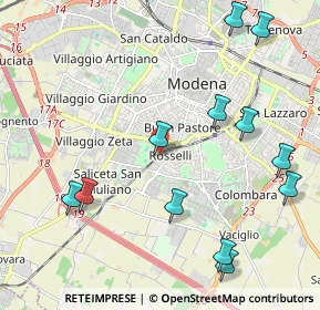 Mappa Via Antonio Simonazzi, 41125 Modena MO, Italia (2.67462)