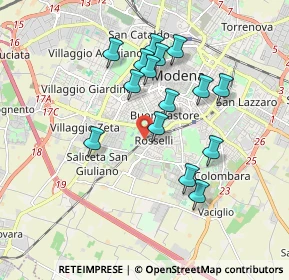 Mappa Via Antonio Simonazzi, 41125 Modena MO, Italia (1.654)