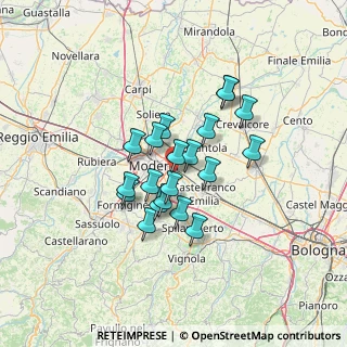 Mappa Via Maestri del Lavoro, 41122 Modena MO, Italia (10.132)
