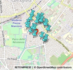 Mappa Via Spotorno, 41125 Modena MO, Italia (0.288)