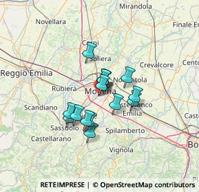 Mappa Via Spinelli, 41125 Modena MO, Italia (8.58313)