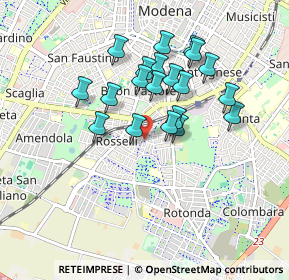 Mappa Via Spinelli, 41125 Modena MO, Italia (0.7675)