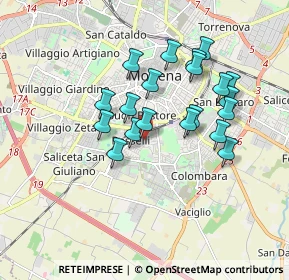 Mappa Via Spinelli, 41125 Modena MO, Italia (1.5815)