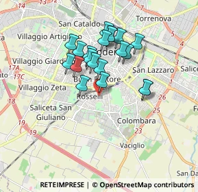 Mappa Via Spinelli, 41125 Modena MO, Italia (1.4785)