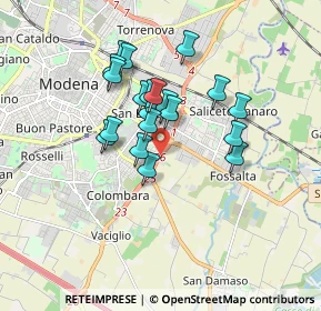 Mappa Via Martiri delle Foibe, 41125 Modena MO, Italia (1.3975)