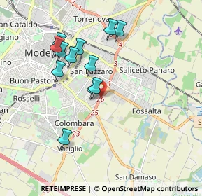 Mappa Via Martiri delle Foibe, 41125 Modena MO, Italia (1.76)