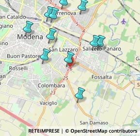 Mappa Via Martiri delle Foibe, 41125 Modena MO, Italia (2.17636)