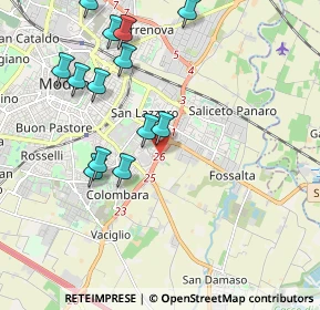 Mappa Via Martiri delle Foibe, 41125 Modena MO, Italia (2.15846)