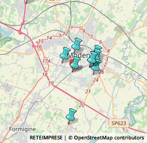 Mappa Via dei Manzini, 41125 Modena MO, Italia (3.38545)