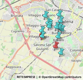 Mappa Via dello Zodiaco, 41126 Modena MO, Italia (1.53214)