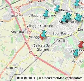 Mappa Via Costanzo Varoli, 41125 Modena MO, Italia (2.87455)