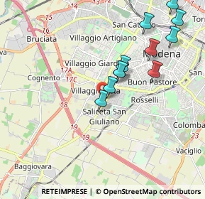 Mappa Via Costanzo Varoli, 41125 Modena MO, Italia (1.97091)