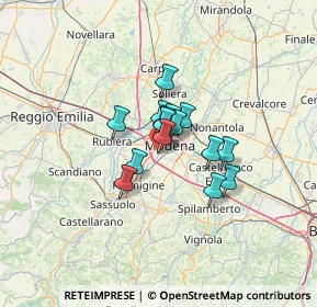 Mappa Via dello Zodiaco, 41126 Modena MO, Italia (7.56067)