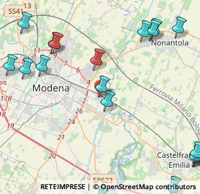 Mappa Via della Meccanica, 41122 Modena MO, Italia (6.29895)