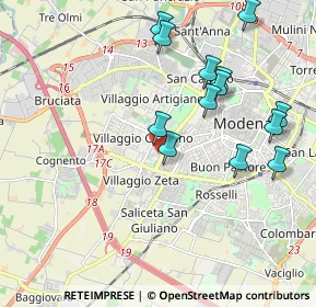 Mappa Via Don Marzio Gualmini, 41126 Modena MO, Italia (2.08077)