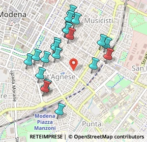 Mappa Viale Moreali, 41124 Modena MO, Italia (0.4745)