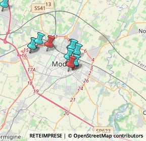 Mappa Viale Moreali, 41124 Modena MO, Italia (3.08727)